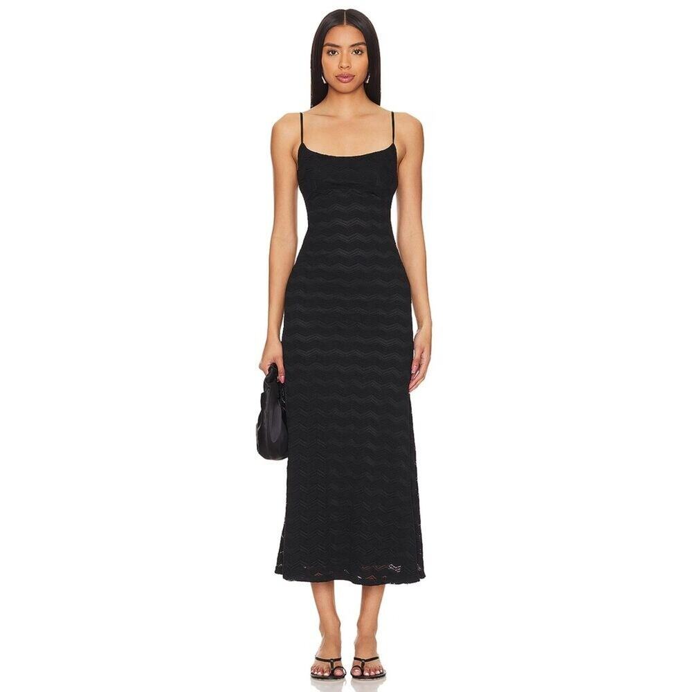 Bardot Adoni Zig Zag Midi Dress Back Size M (US Size 6) NWOT
